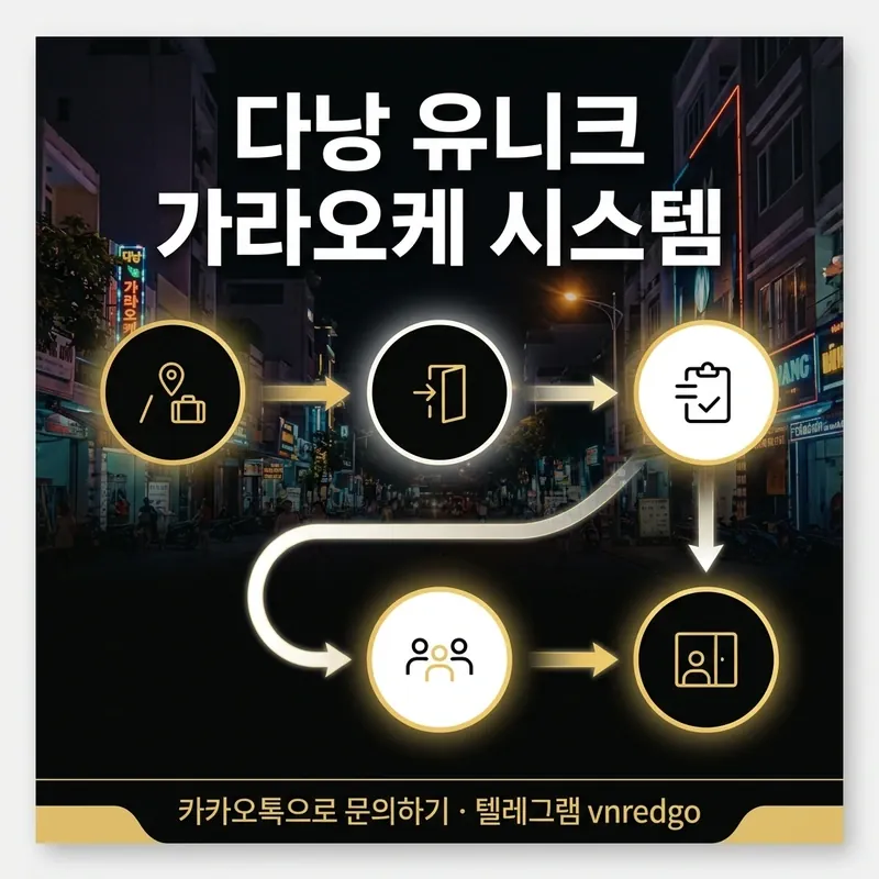 다낭 유니크 가라오케 이용 흐름 단계별 안내