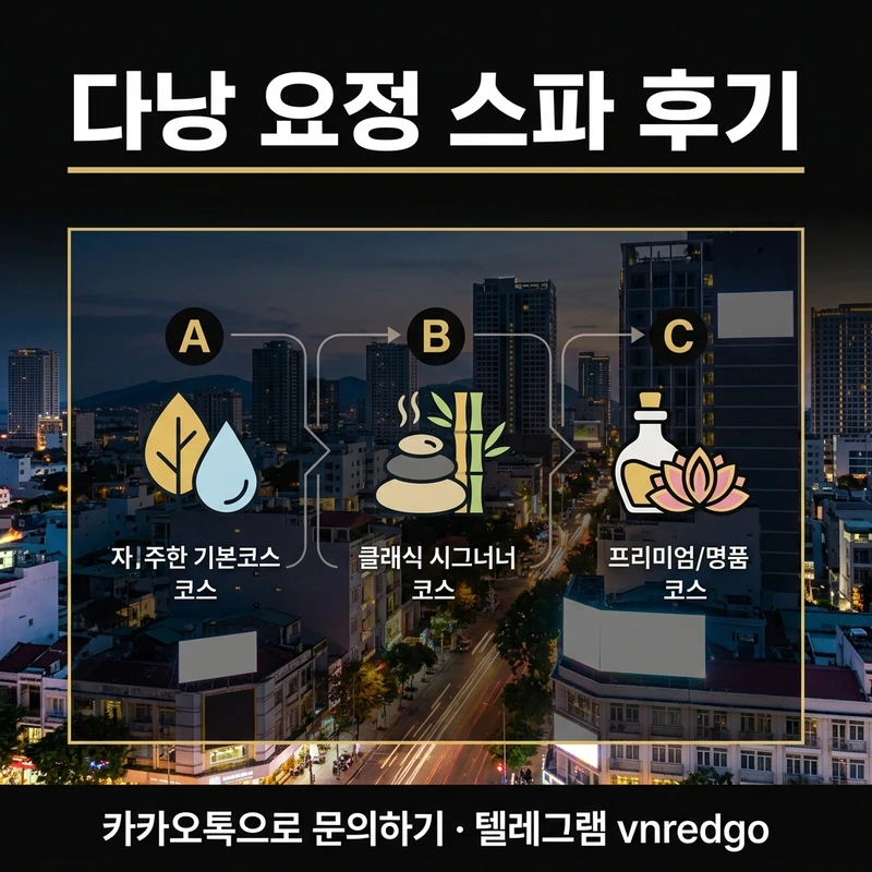 다낭 요정 스파 코스 선택 A 마사지 B 때밀이 C 방석집